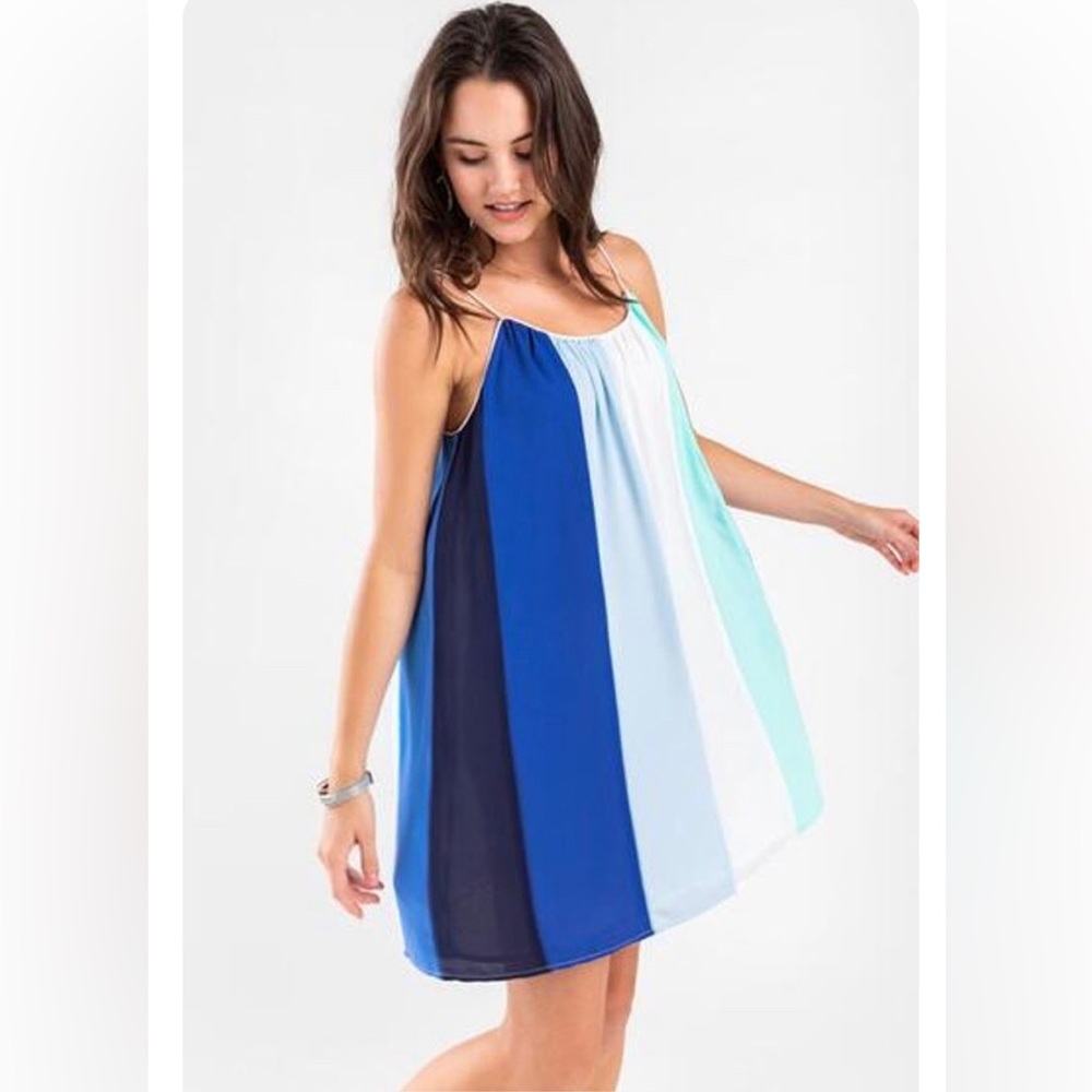 Francesca's Collections - Jun & Ivy - Aqua Blue Swing Mini Dress - Size XS